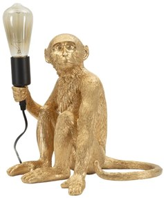 Mauro Ferretti Lampă De Masă Design Maimuță Șezută Auriu Cm 33X33X30 | Aosom Romania