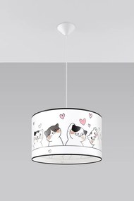 Lustră pentru copii albă Puss – Sollux