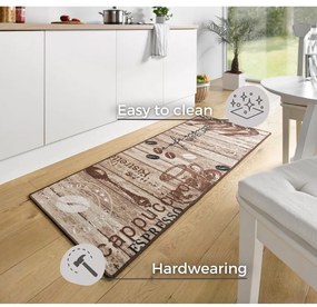 Covor tip traversă de bucătărie Hanse Home Delicious Coffee, 67x180 cm, maro