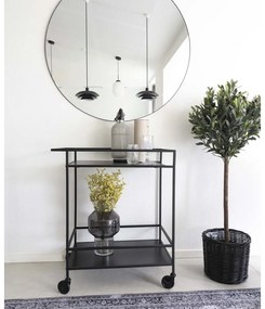 Cărucior de bar cu structură din oțel House Nordic Vita, negru