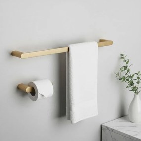 Set accesorii pentru baie Mati auriu periat 4 piese