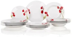 Set farfurii BANQUET Red Poppy 18 piese