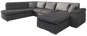 Colțar Miami 125 Funcția de dormit, 348x205x76cm, 144 kg, Picioare: Plastic