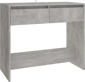 vidaXL Masă consolă, gri beton, 89x41x76,5 cm, oțel