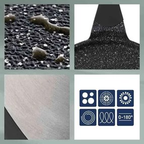 Kela Wok cu capac STELLA NOVA, aluminiu turnat,negru, 30 cm, 5 l