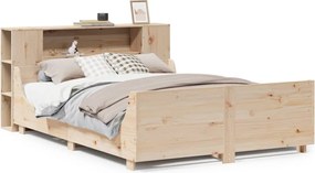 vidaXL Cadru de pat fără saltea, 140x190 cm, lemn masiv de pin