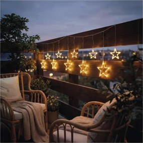Ghirlandă LED pentru exterior 125xLED/1,9m IP44 alb cald