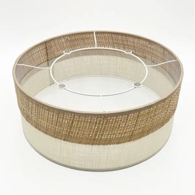 Plafonieră SIRJA DOUBLE BOHO 2xE14/15W/230V Ø 35 cm bej/crem