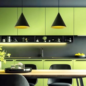 Pendul cu cablu ETNA II, 1xE27/15W/230V, Ø25 cm, verde