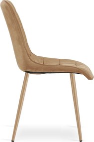 Scaun de masa SPLIT VELVET, maro