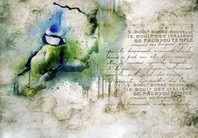 Fototapet - Pasăre- vintage (254x184 cm)