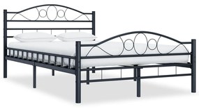 Cadru de pat, negru, 120 x 200 cm, otel Negru, 120 x 200 cm