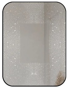 🪞 Oglindă LED cu Touch și Funcție Dezaburire – Ramă Negru, 60x80 cm, Model J187-6080 Smack