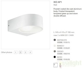 Aplica de perete exterior, cu iluminat up-and-down, IP44, IKO AP1 BIANCO 018522