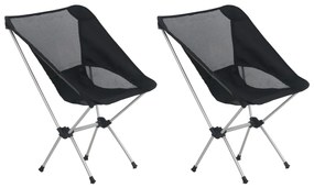 vidaXL Scaune camping pliabile cu husă, 2 buc., 54x50x65 cm, aluminiu
