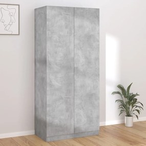 vidaXL Șifonier, gri beton, 90x52x200 cm, lemn prelucrat