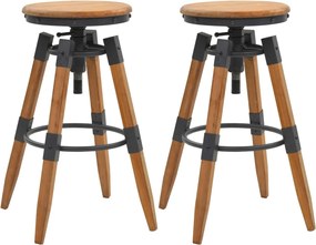 vidaXL Scaune de bar, 2 buc., lemn masiv de brad
