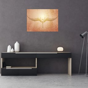 Tablou pe sticlă - Abstracția angelică (70x50 cm)