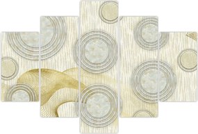 Tablou - Abstract, cercuri de marmură (150x105 cm)