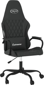 vidaXL Scaun de gaming de masaj, negru, piele ecologică