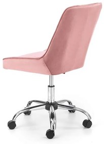 Scaun de birou Rico Velvet roz – H91 cm