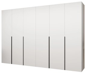 Dulap de haine 300 cm Alice 1 (alb + Negru). 1126137