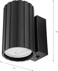 Brilagi - Aplică de perete CRISPINA 1xGU10/10W/230V 10 cm neagră