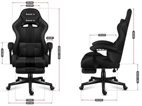 Fotoliu gaming Fusion 4.7 (negru + carbon). 1087476