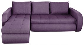 Coltar extensibil reversibil Genoa Purple 243x141x81 cm cu lada de depozitare