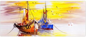 Tablou - Pictură barcă (120x50 cm)