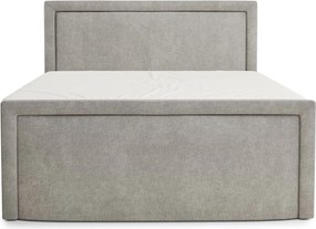 Pat boxspring grej cu spațiu de depozitare 180x200 cm Fresco – Maison de Rêve
