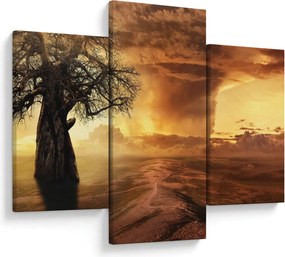Tablou cu norii portocalii (90x60 cm)