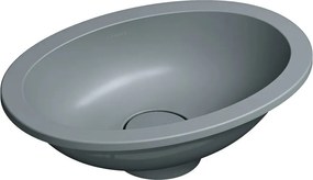 Lavoar sub blat Omnires Shell M+ finisaj gri cenusa mat 45 cm