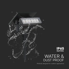 LED lampă solară 0,9W 3,7V 3000K IP65 1200mAh negru