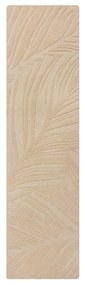 Covor bej tip traversă din lână 60x230 cm Lino Leaf – Flair Rugs