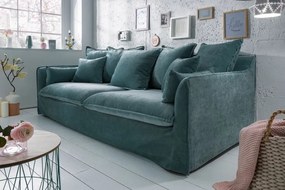 Canapea confortabila Heaven 200cm, catifea verde albastrui A-40163 VC