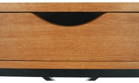 Măsuţă auxiliară/noptieră, stejar/negru, VIRED