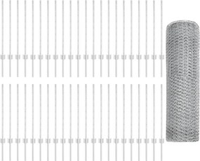 vidaXL Gard cu Stâlp Argintiu 0,8 x 100 m Oțel
