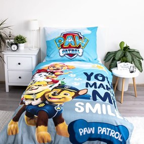 Lenjerie de pat fosforescentă pentru copii din bumbac pentru pat de o persoană 140x200 cm Paw Patrol – Jerry Fabrics
