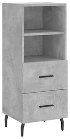 828688 vidaXL Servantă, gri beton, 34,5x34x90 cm, lemn compozit