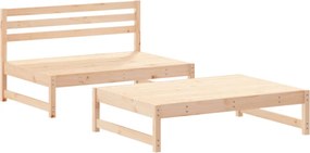 vidaXL Set mobilier relaxare de grădină, 2 piese, lemn masiv de pin