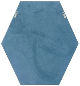 Oglindă decorativa albastra / galbena din MDF si textil, 75 x 80 x 4 cm, Tony Mauro Ferreti