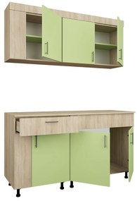 Set haaus Reno, Stejar Sonoma/Verde, L 150 cm