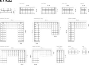 Canapea 2 locuri, Mamaia, Micadoni Home, BL, 152x92x75 cm, catifea, albastru regal