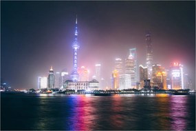 Tabloul Shangai nocturn (90x60 cm)