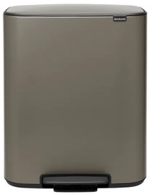 Coș Brabantia Bo Pedal 1003184, 60 L, închidere ușoară, bază antiderapantă, gri