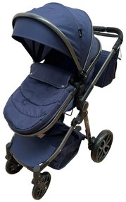 Carucior 2 in 1 cu cos de cumparaturi, transformabil, ușor și practic pentru copii 0-36 luni - CPC-34-bleumarin
