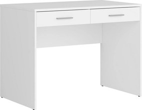 Birou NEPO PLUS, alb, PAL laminat, cu 2 sertare, 100x59x76 cm