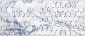 Tablou - Hexagoane marmură (120x50 cm)
