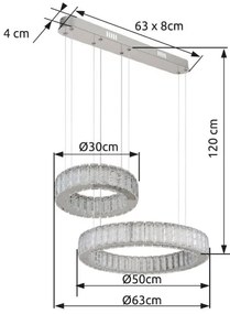 Lustră LED dimabilă pe cablu Globo 67162-80 MUCKY 80W/230V 2700-6000K + telecomandă